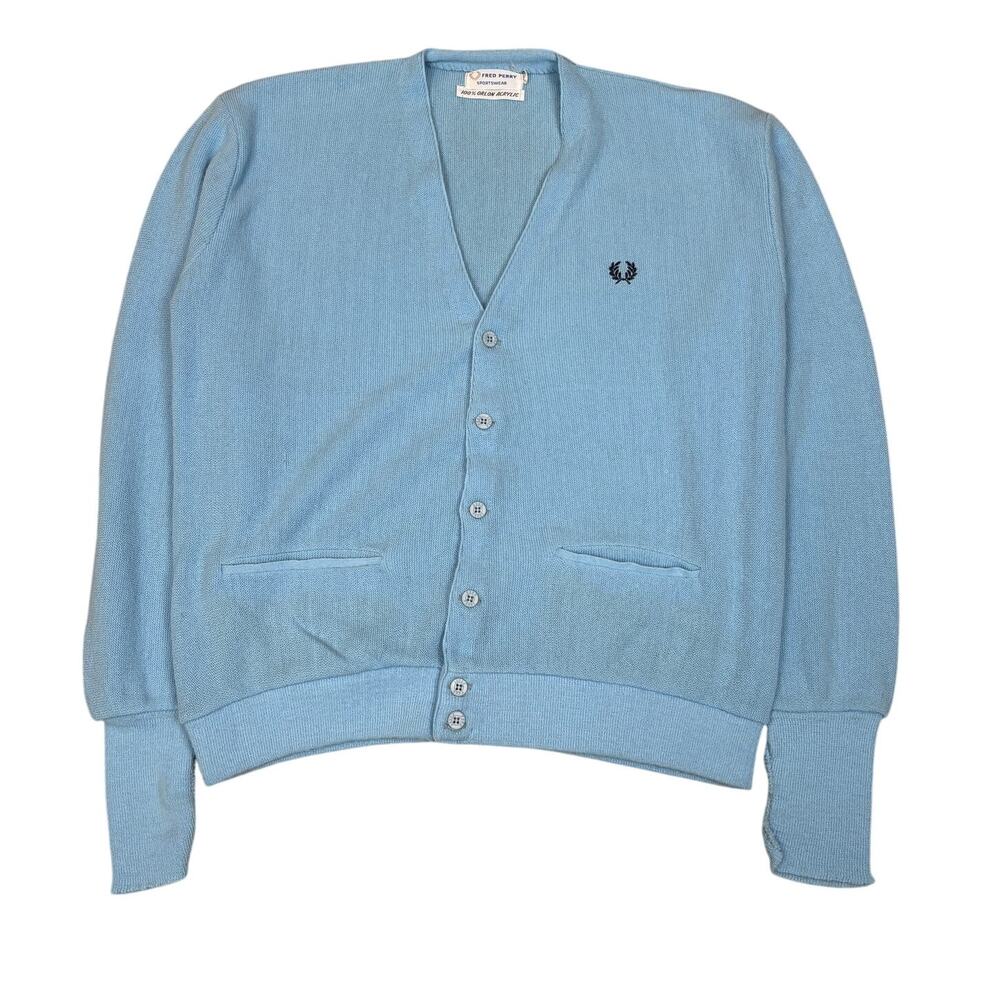 Vintage 60s Fred Perry Cardigan Sweater Men's XL Orlon Acrylic Preppy Old Money